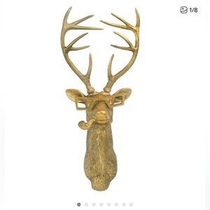 Eccentric Gold Deer Head Wall Art with Glasses